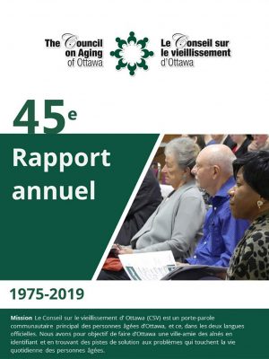 45e Rapport annuel du Conseil sur le viellissement d’Ottawa