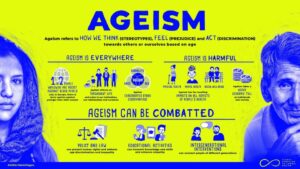 A banner promoting Ageism