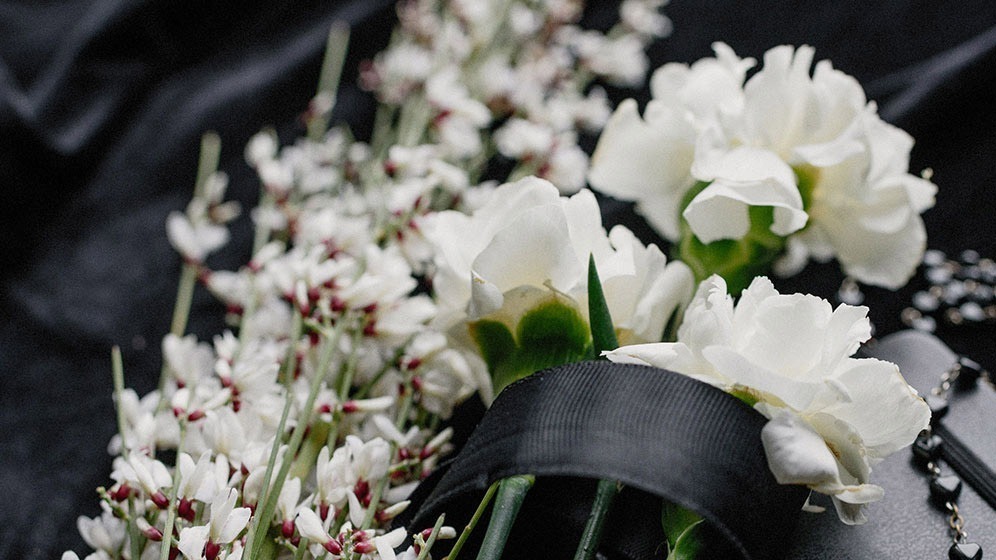 Funeral white flowers