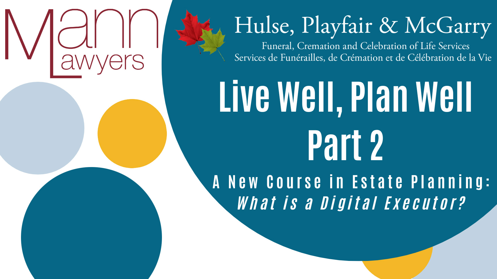 Live Well, Plan Well Virtual Seminar