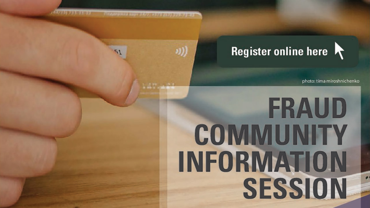 Fraud Community Information Session banner